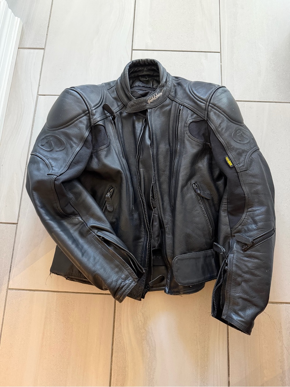 Men's Black Leather Motorcycle Jacket Fieldsheer